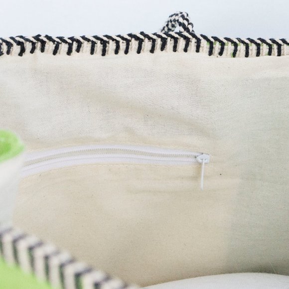 Tote Bag XL Jute Cotton with Pockets - Picture 5 of 5